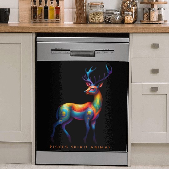 Pisces Spirit Animal Deer Alebrije Dish Washer Covers