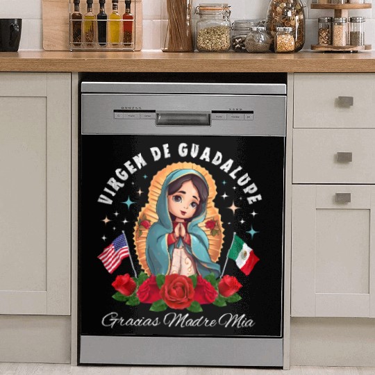 Our Lady of Guadalupe Gracias Madre Mia Mexico Dish Washer Covers