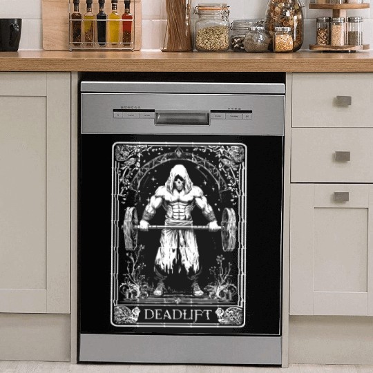Death Skeleton Tarot Deadlift Deadlift Tarot Card Dish Washer Covers