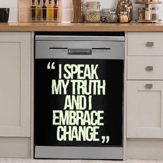 I Speak My Truth And I Embrace Change Gemini Quote Dish Washer Covers