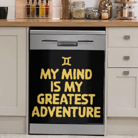 Gemini Zodiac My Mind Is My Greatest Adventure Dish Washer Covers