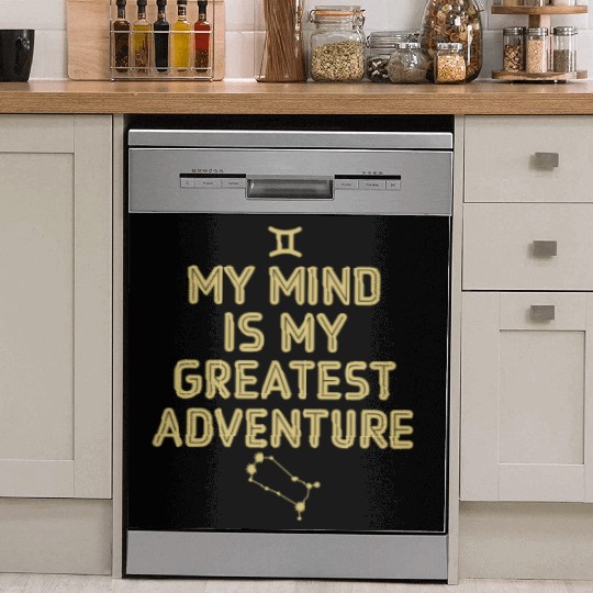 Gemini Zodiac My Mind Is My Greatest Adventure Dish Washer Covers