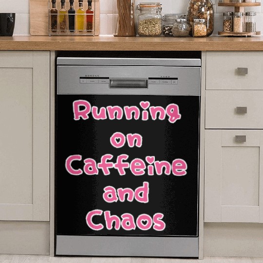 Running On Caffeine And Chaos Dish Washer Covers