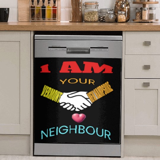 I AM YOUR NEIGHOUR VERMONT AND NEW HAMPSHIRE Dish Washer Covers