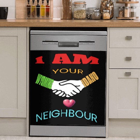 I AM YOUR NEIGHOUR WYOMING AND IDAHO Dish Washer Covers