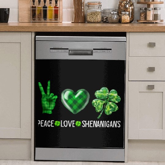 Peace Love Shenanigans St. Patrick's Day Dish Washer Covers