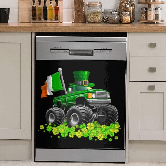 St Patricks Day Toddler Lucky Monster Truck Dish Washer Covers
