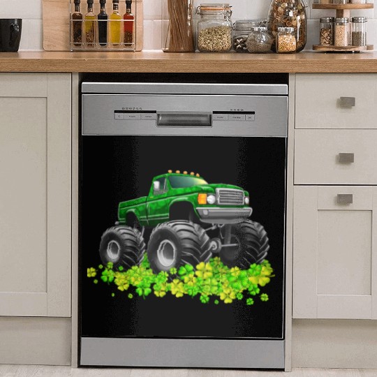 St Patricks Day Toddler Lucky Monster Truck Dish Washer Covers