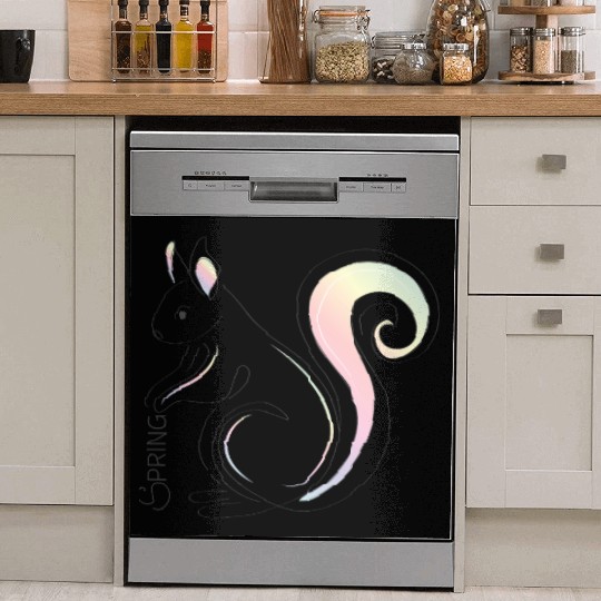 Squirrel Illustration - Spring Inspiration Dish Washer Covers