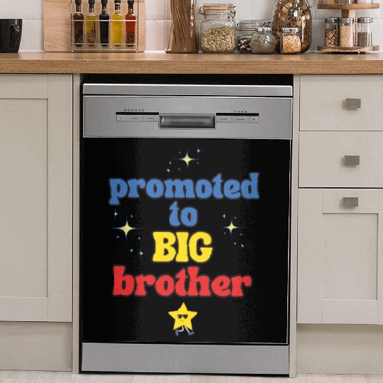 Promoted to BIG Brother – Kids & Toddler Tees Dish Washer Covers