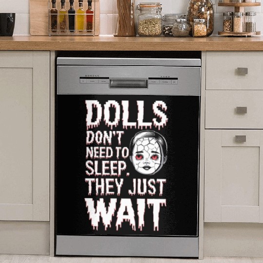 Creepy Dollmaking Haunted Doll Collector Dish Washer Covers