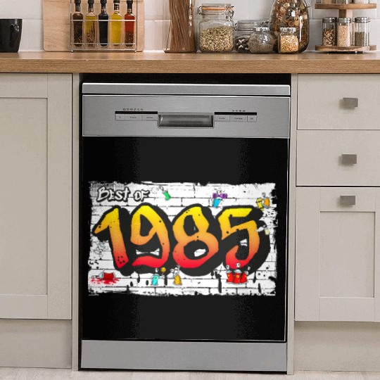Best of 1985 Graffiti – 40 Years of Neon Nostalgia Dish Washer Covers
