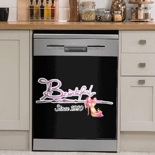 Beautiful since 1990 birthday typography Dish Washer Covers