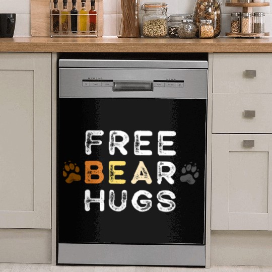 Gay Bear Free Hugs Funny Bear Pride Men Dish Washer Covers