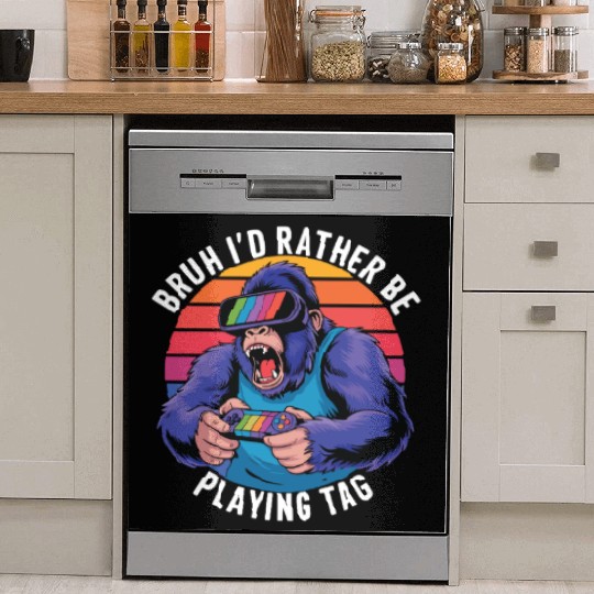 Retro Gamer Ape Dish Washer Covers