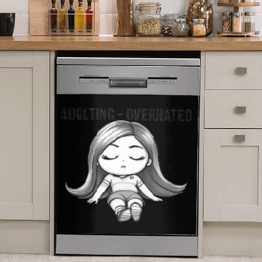 Adulting Overrated Dish Washer Covers