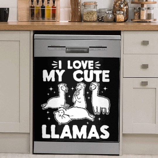 Llama Lover Alpaca Lover - I love my cute Llamas Dish Washer Covers