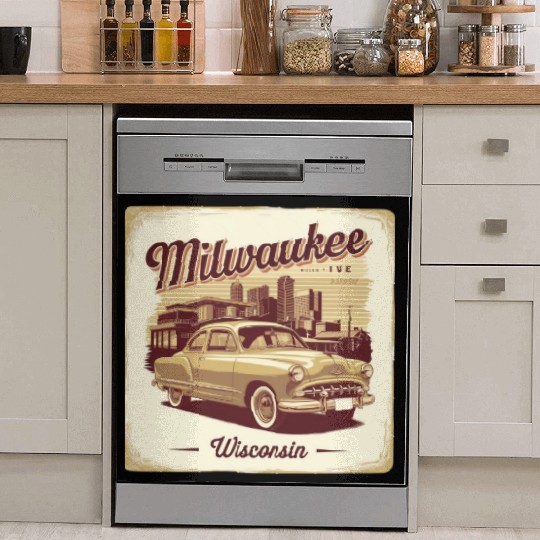 Milwaukee Souvenir and Travel Gift Idea Dish Washer Covers