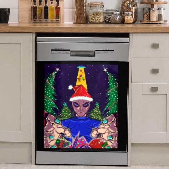 Alien Christmas Gifts Collection Time! Dish Washer Covers