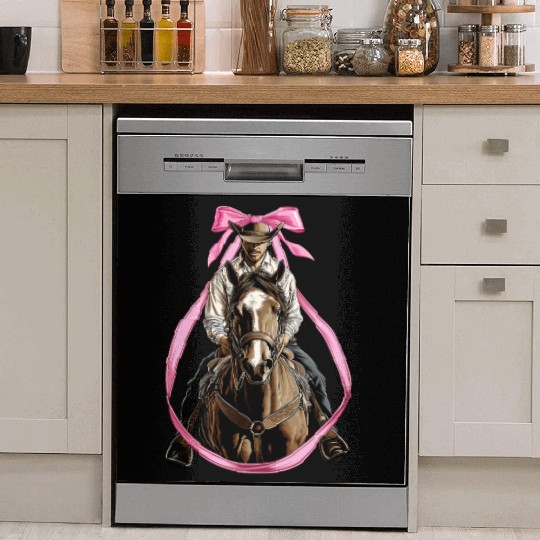 Coquette Bow Rodeo Barrel Racer Barrel Racing Mom Dish Washer Covers