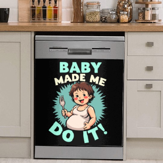 Pregnancy Cravings Funny Maternity Food Baby Bump Dish Washer Covers