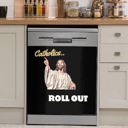 Catholics Roll Out- Jesus Transformer Dish Washer Covers