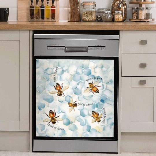 Bumble bee be kind of a bitch funny bug insect Dish Washer Covers
