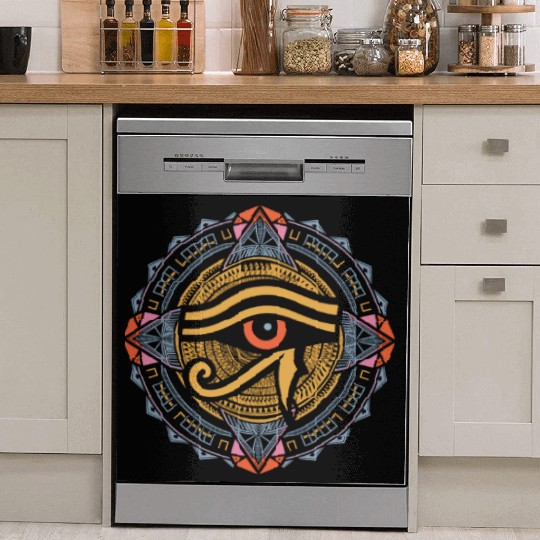 Eye of Ra Mandala | Psychedelic Egyptian Art Dish Washer Covers