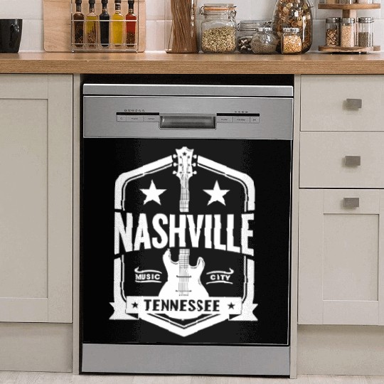 Nashville Music City Guitar Tennessee Dish Washer Covers
