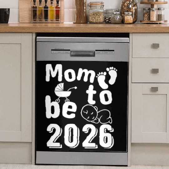 Mom To Be 2026 Baby Arrival Announcement Dish Washer Covers