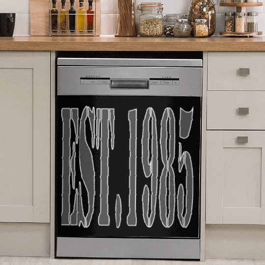 EST. 1985 Gray Edition Dish Washer Covers – Timeless Vintage