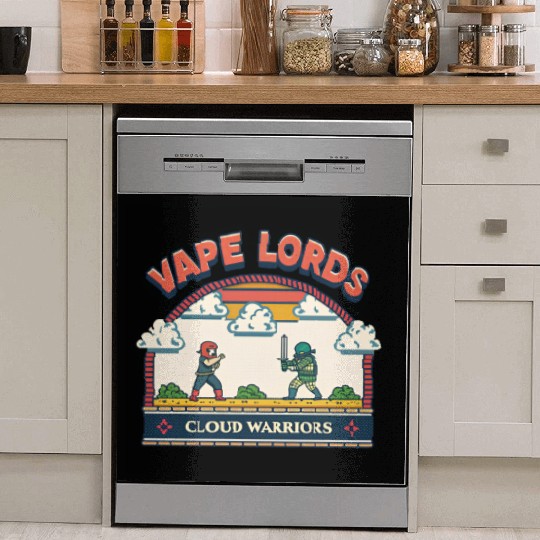 Vape Lords: Cloud Warriors Retro Game Dish Washer Covers