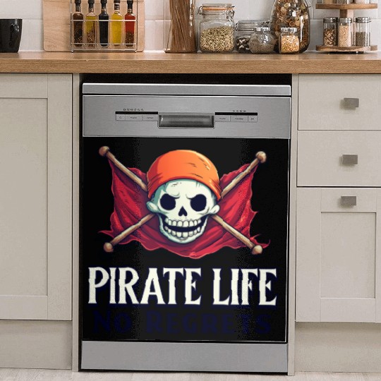 Pirate Life, No Regrets Dish Washer Covers