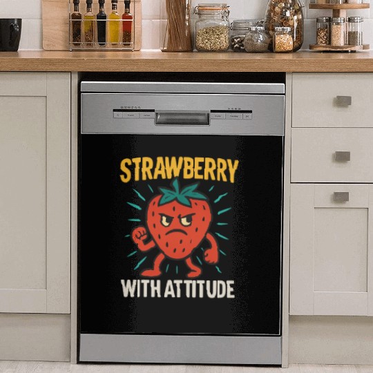 Strawberry With Attitude Bold & Juicy Street Style Dish Washer Covers