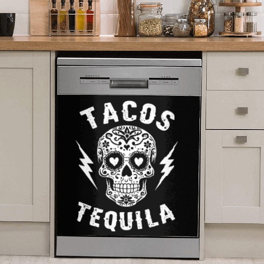 Tacos Tequila & Skull Vibes Dish Washer Covers