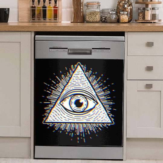 Illuminati - Psychedelic Seeing Eye - Evil Eye Dish Washer Covers