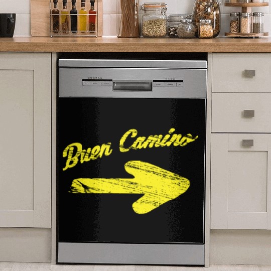 Way of St. James buen camino yellow arrow Dish Washer Covers