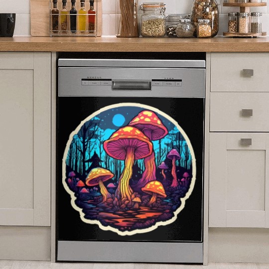 Psychedelic Mushroom Forest Dish Washer Covers
