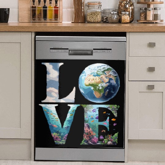 Love for Our Planet: Oceans and Earth Dish Washer Covers
