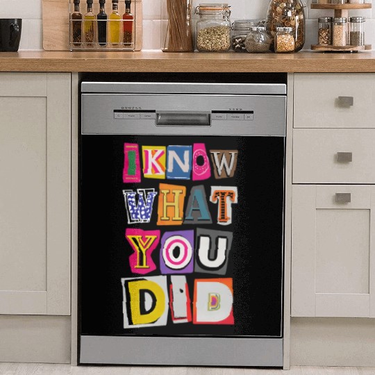 Ransom Note Style Funny Graphic Dish Washer Covers