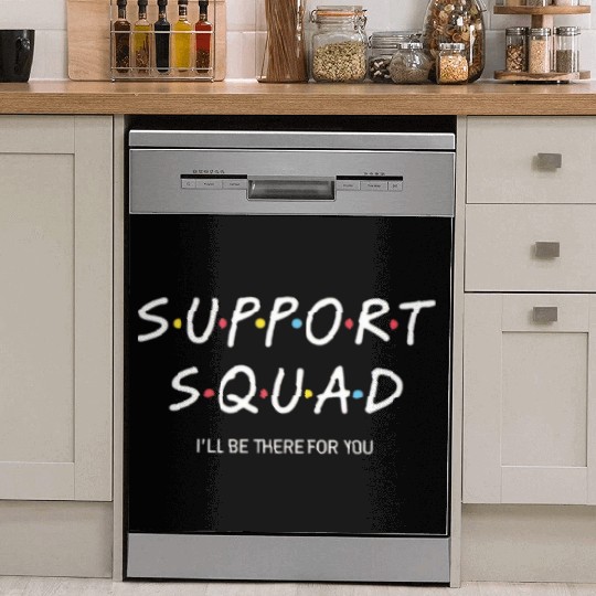 Support Squad Neon Typography Design Dish Washer Covers