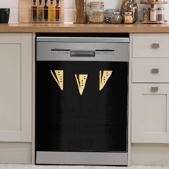 Bachelorette Party (Sparkling Wine Funnel Shut 2C) Dish Washer Covers