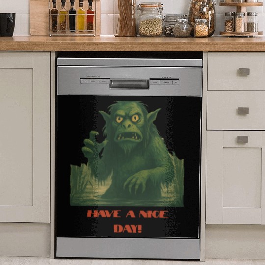 Have a Nice Day – Funny Monster Swamp Art Dish Washer Covers