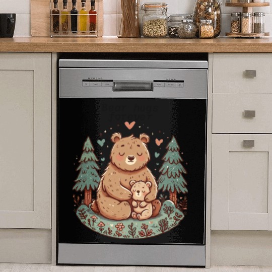 Mama Bear Love – Cute Forest Hug Art Dish Washer Covers