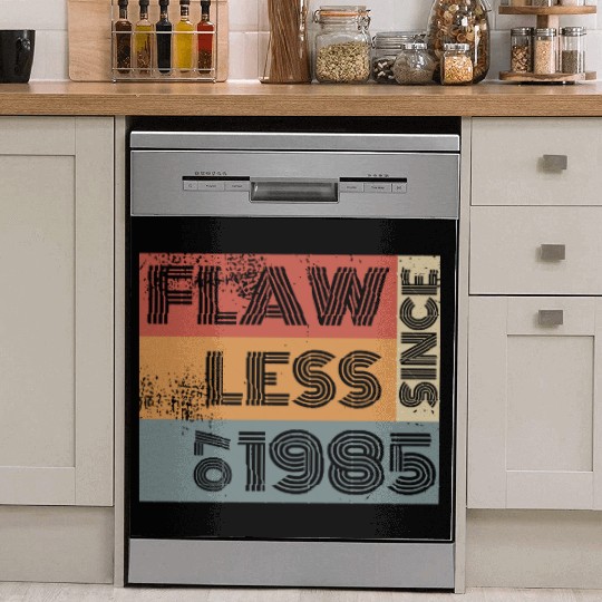 40th birthday Flawless since 07/1985 Dish Washer Covers