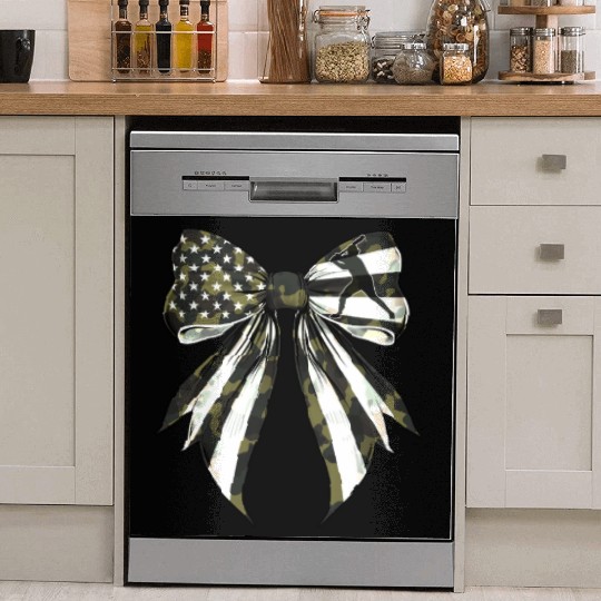 Coquette Bow Baseball Player Camouflage US Flag Dish Washer Covers
