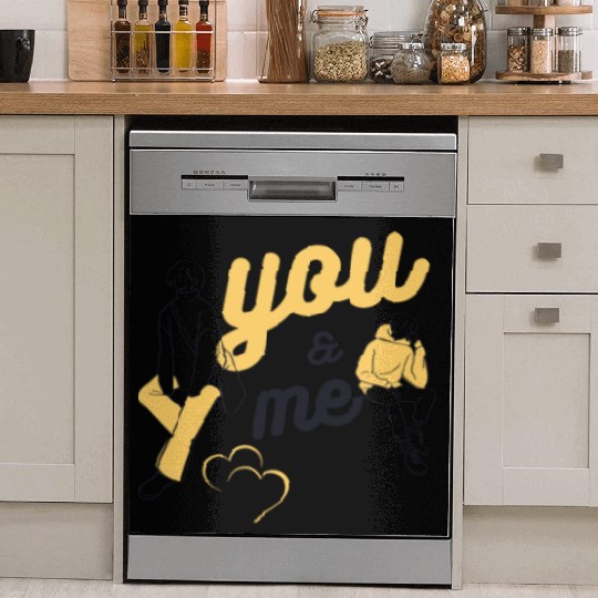 You & Me Couple Dish Washer Covers – Minimalist Romantic Love