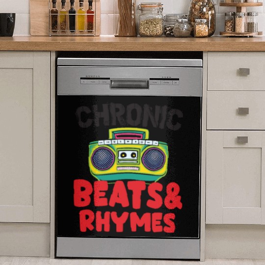Chronic Beats and Rhymes 90s Hip Hop Dish Washer Covers pr
