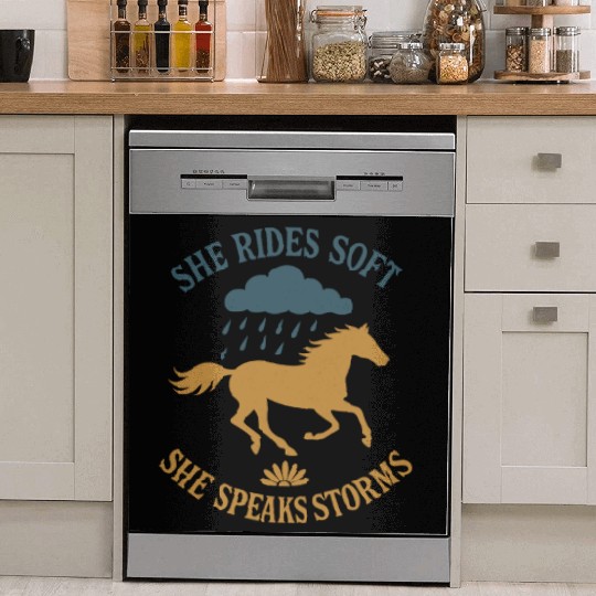 Soft Cowgirl Floral Rodeo Western Aesthetic Horse Dish Washer Covers