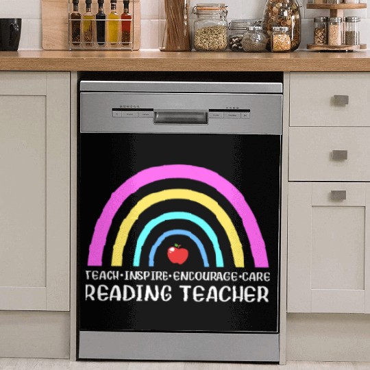 Reading Teacher Literature Book Library Dish Washer Covers